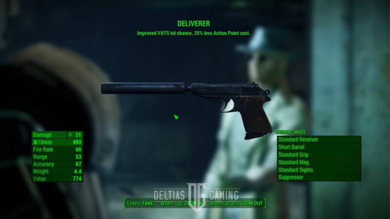 Descrizione comando delle statistiche di Fallout 4 Deliverer
