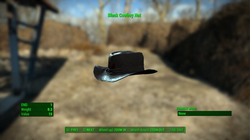 Cappello da cowboy nero di Fallout 4