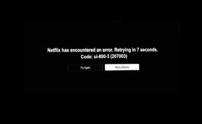 Netflix Has Encountered An Error Code UI-800-3