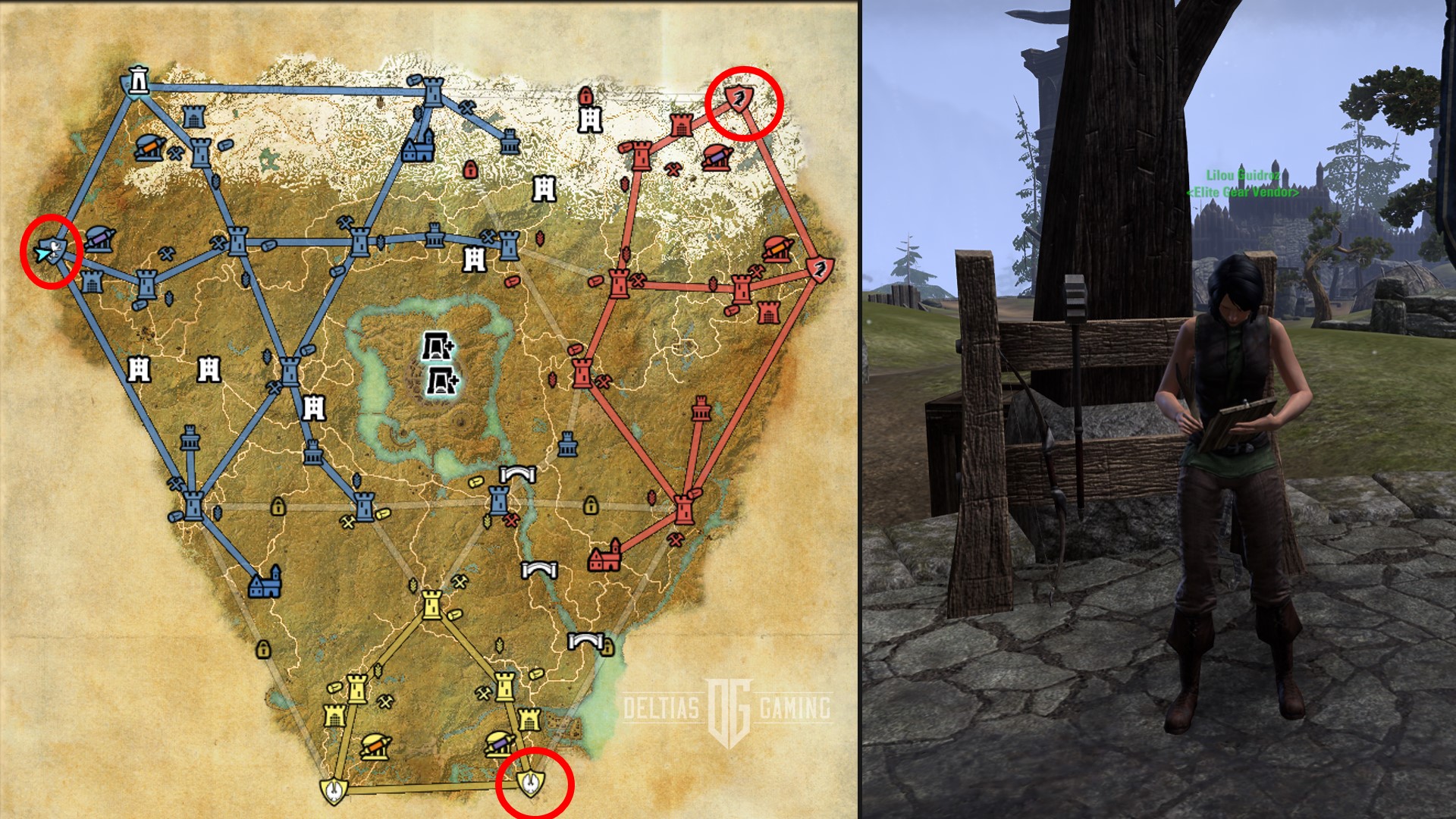 Posizioni dei venditori di equipaggiamento d'élite in The Elder Scrolls Online dove puoi trovare Nibenay Bay Battlereeve