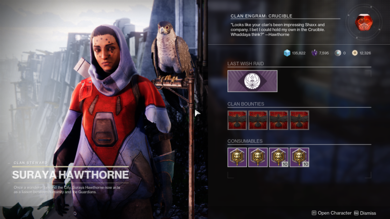 Suraya Hawthorne, venditore di clan di Destiny 2
