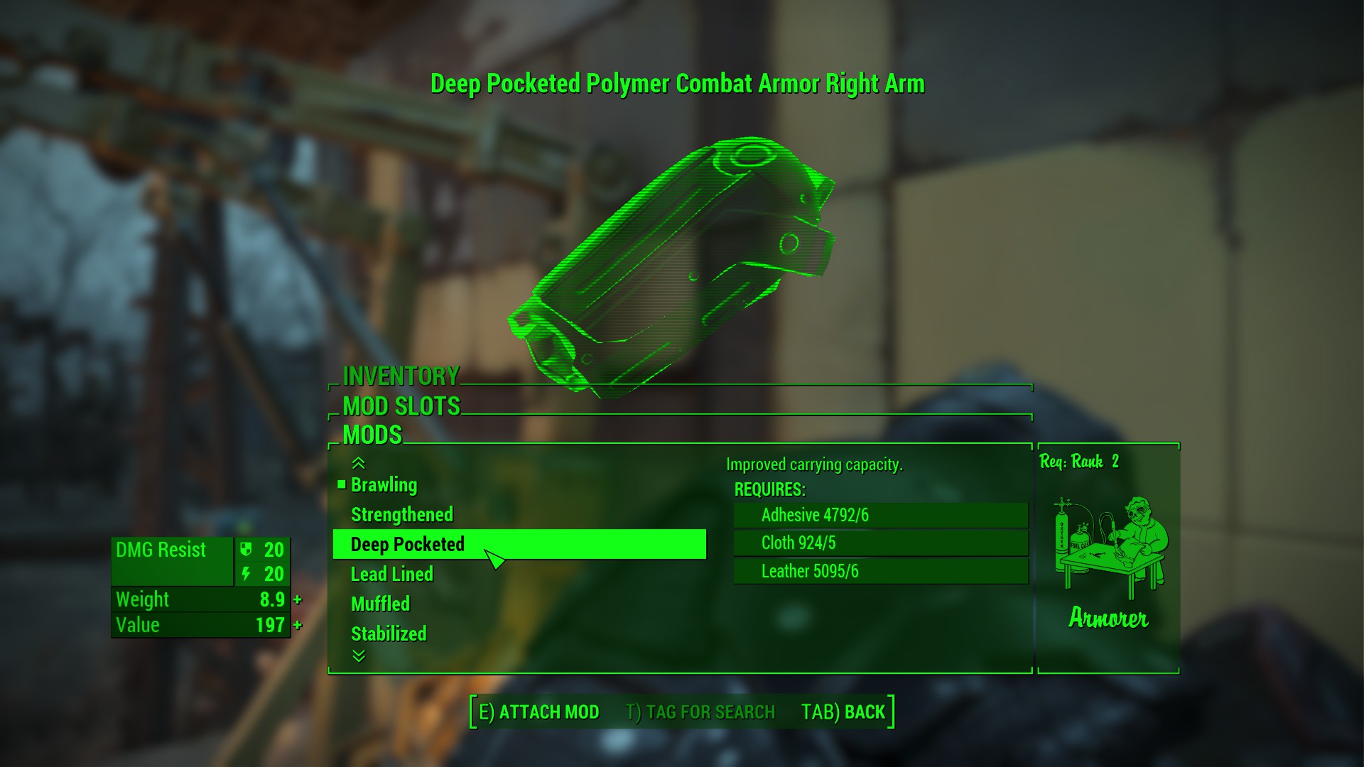 Modifica dell'armatura con tasche profonde - Fallout 4