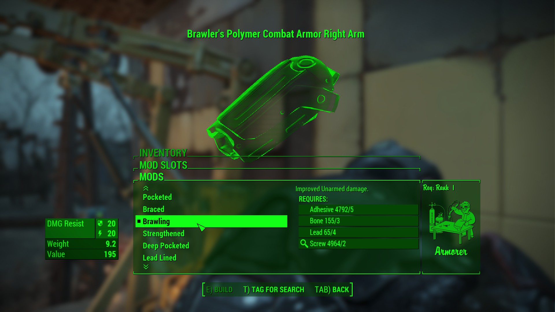 Modifica dell'armatura rissa Fallout 4