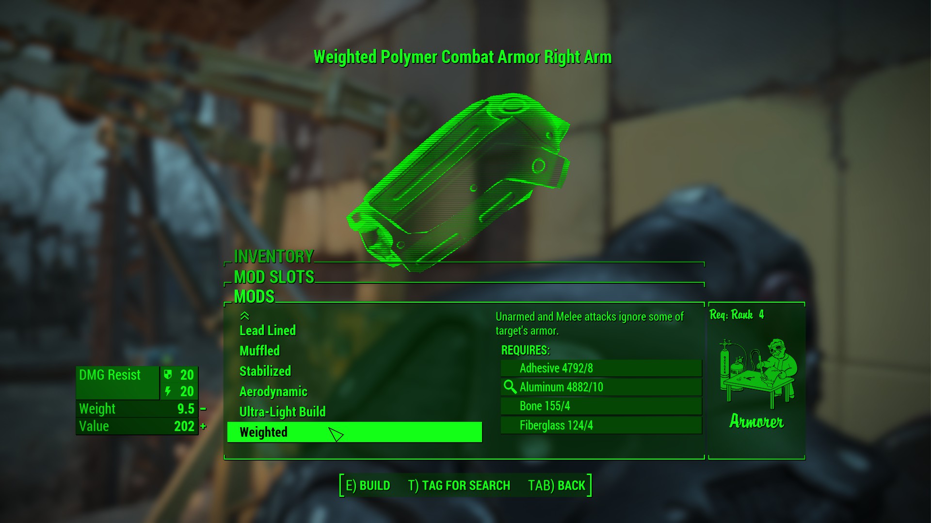 Modifica dell'armatura ponderata Fallout 4