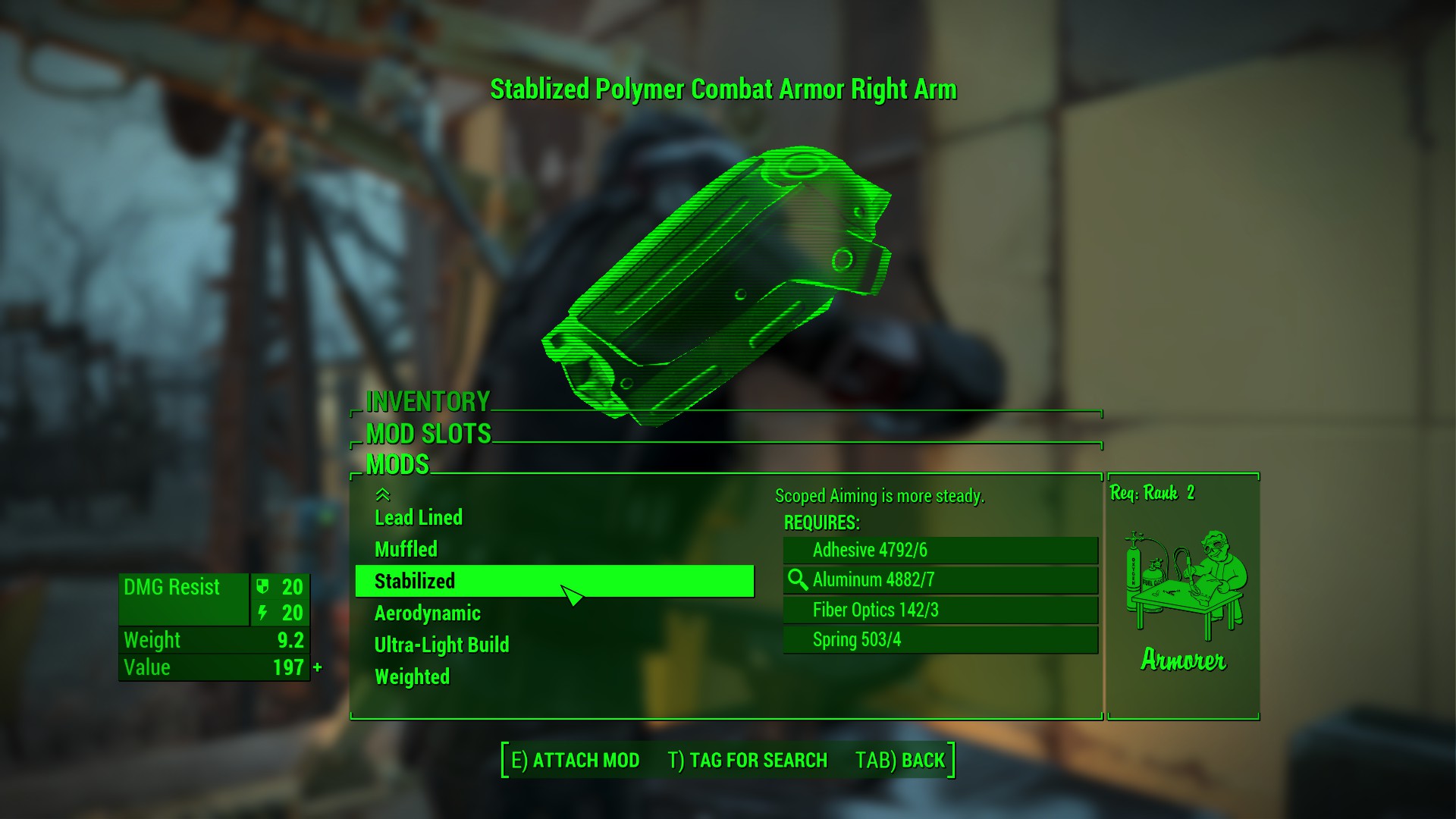 Modifica dell'armatura stabilizzata - Fallout 4