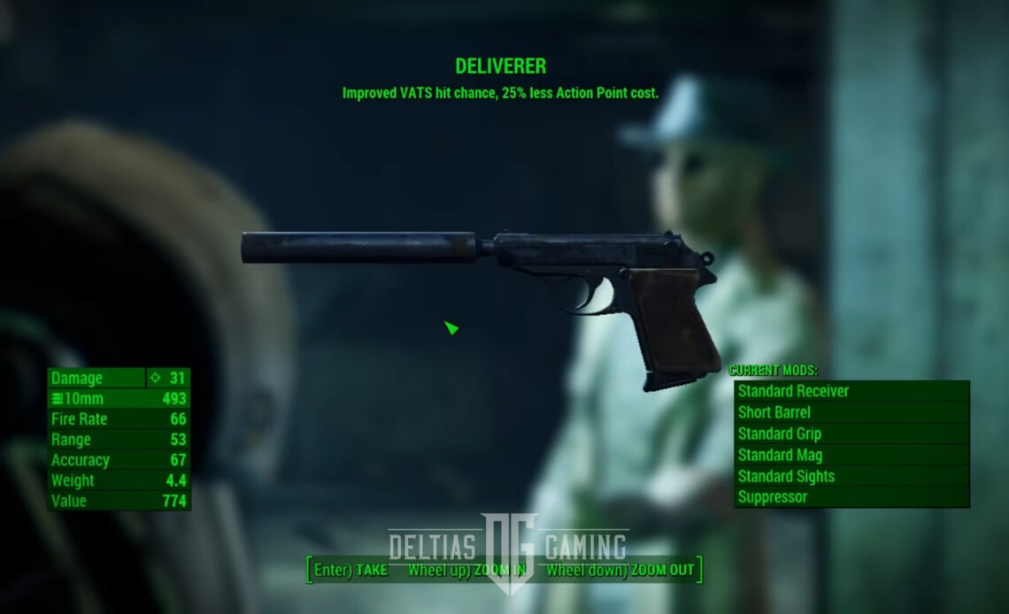 Fallout 4 Deliverer stats tooltip