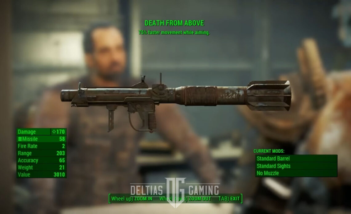 Fallout 4 Death From Above stats tooltip
