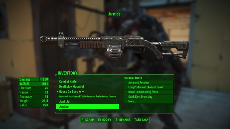 Fucile a pompa Fallout 4 Justice