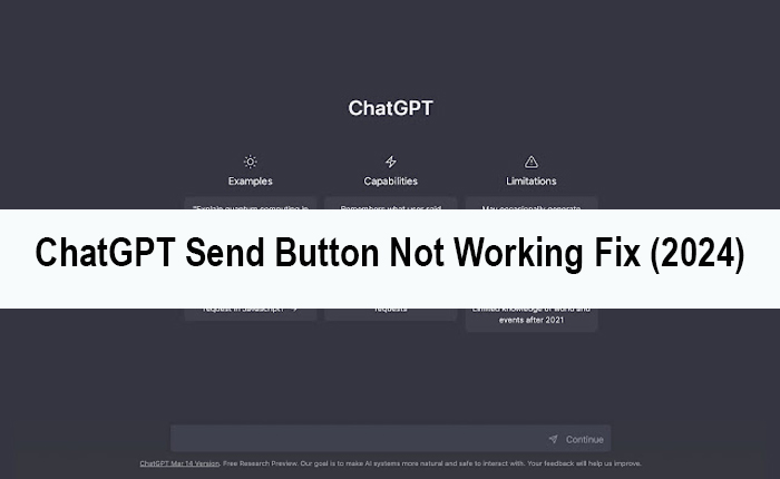 ChatGPT Send Button Not Working