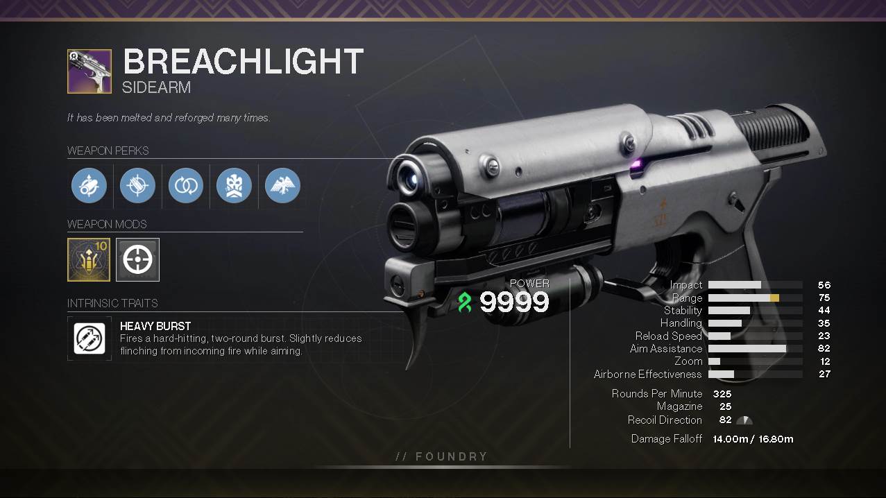 Destiny 2 Breachlight PvP God Roll