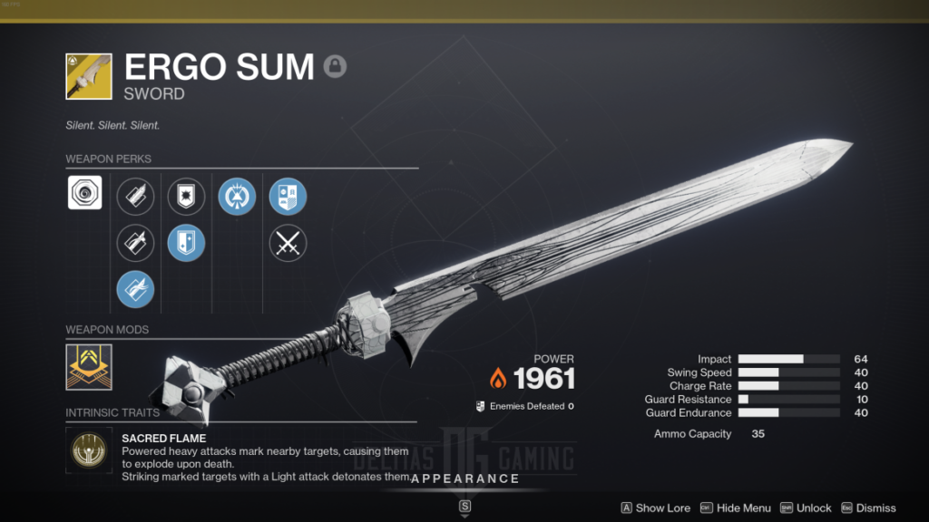 Destiny 2 Ergo Sum God Roll and How to Get