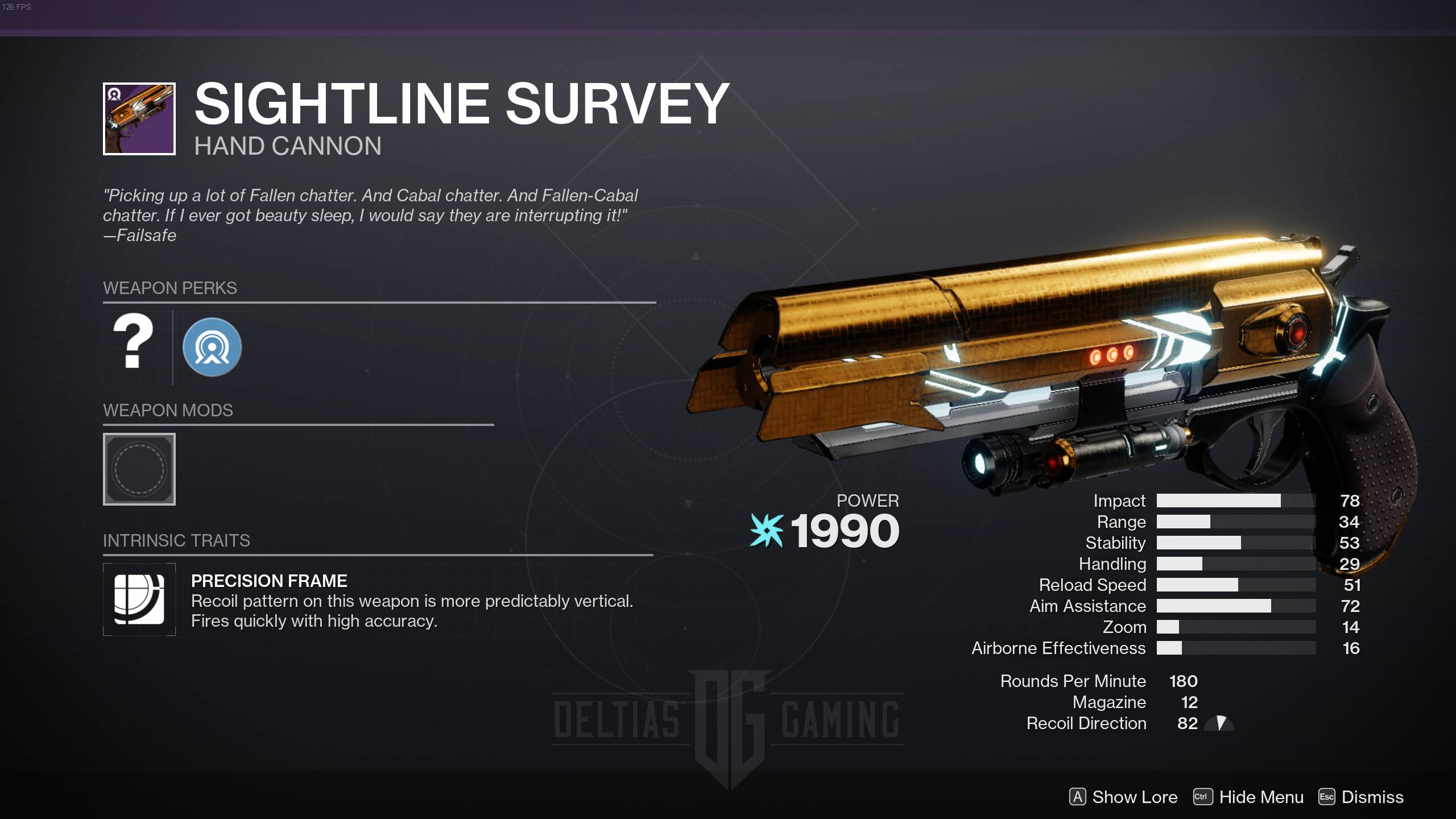 Destiny 2 Sightline Survey God Roll and How to Get