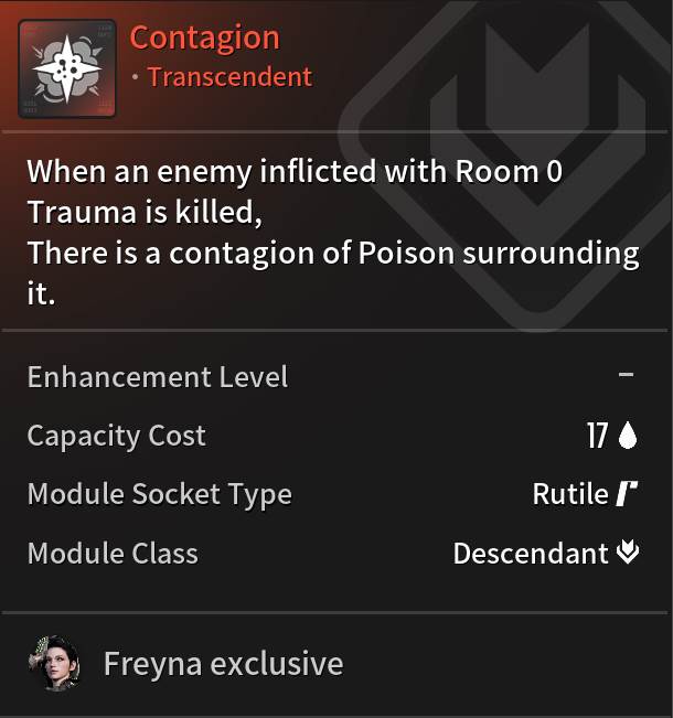 Il miglior modulo trascendente Freyna - Contagion Mods - The First Descendant