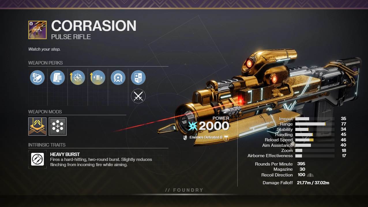 Destiny Corrasion PvE Dio Rotola