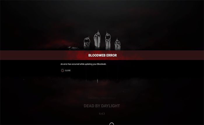 Dead by Daylight Bloodweb Error