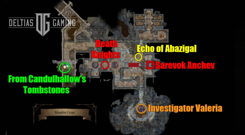 Baldur's Gate 3 Murder Tribunal mappa della posizione Sarevock Anchev Echo of Abazigal