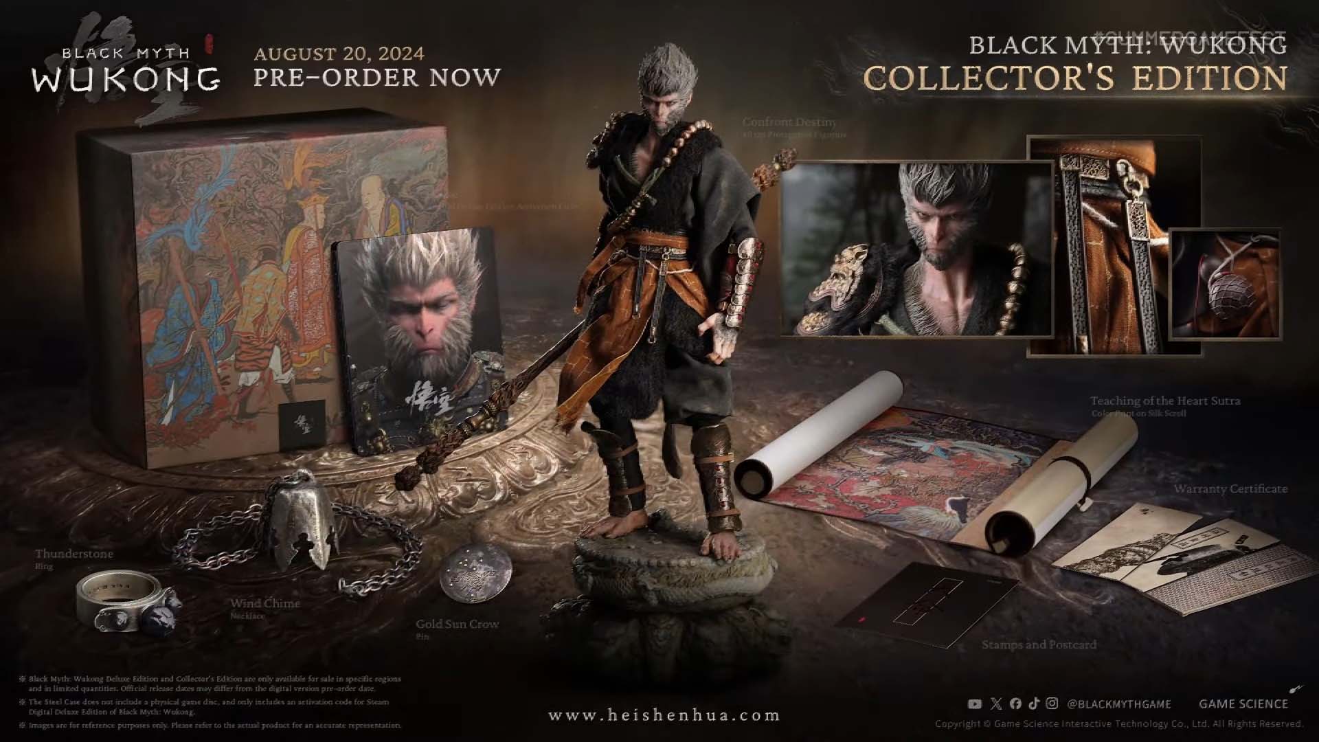 Articoli fisici della Black Myth Wukong Collector's Edition