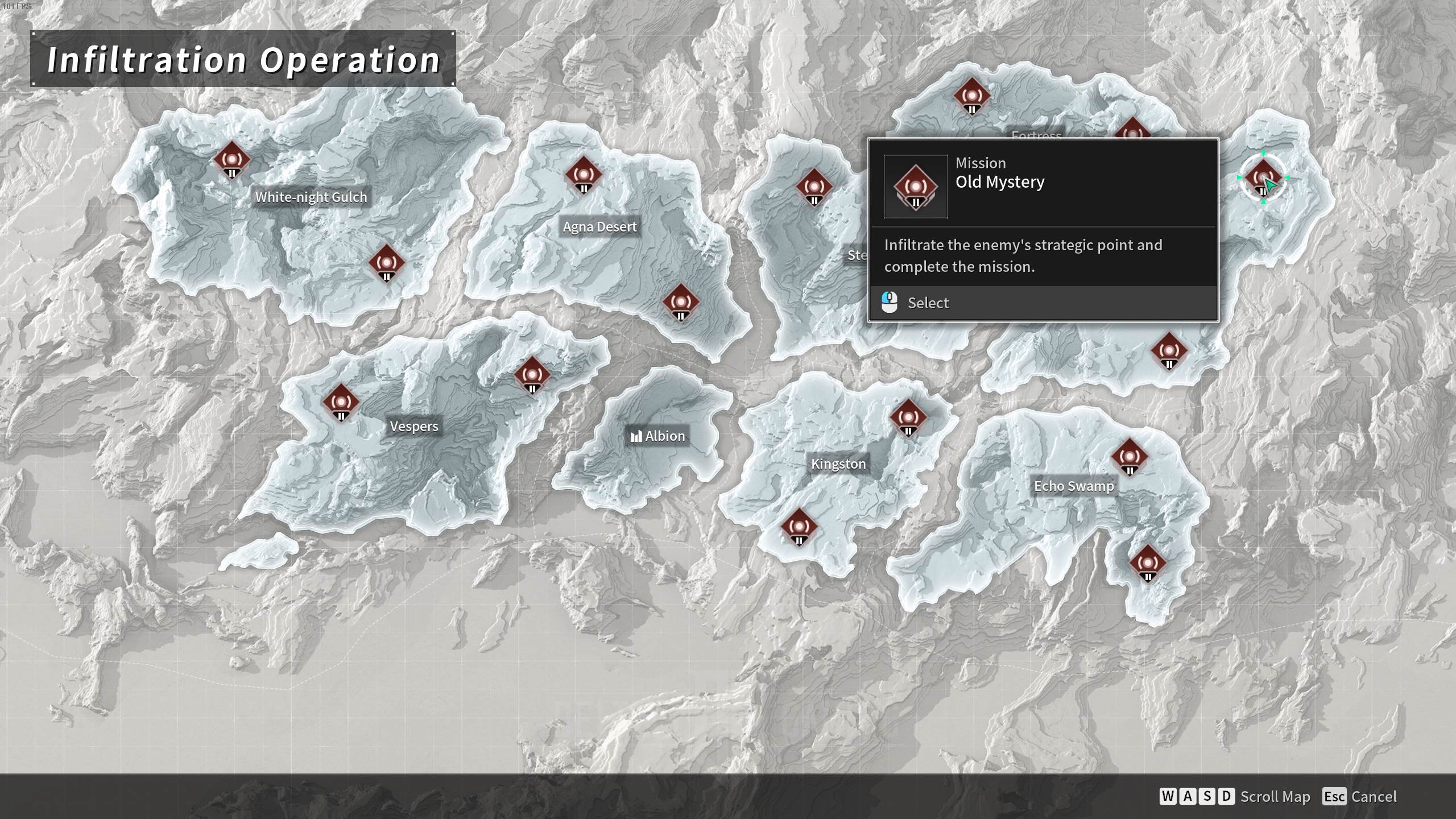 Vecchia mappa dell'operazione di infiltrazione misteriosa - Il primo discendente