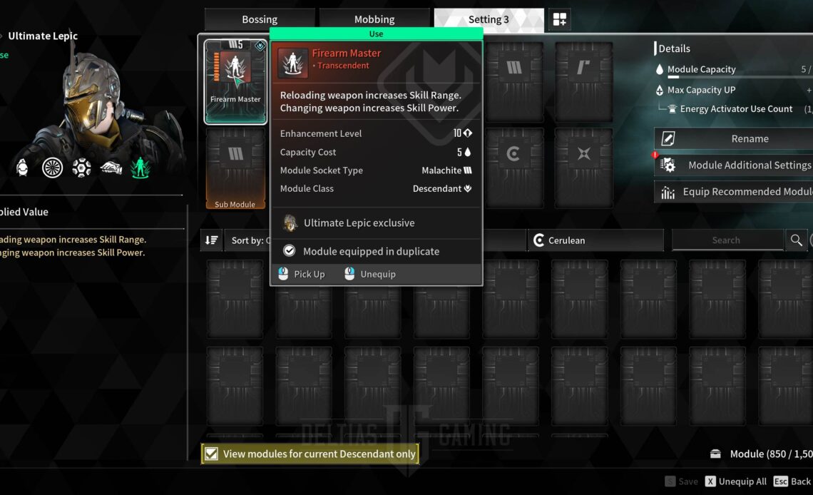 How to get the Firearm Master Lepic Transcendent Module in The First Descendant
