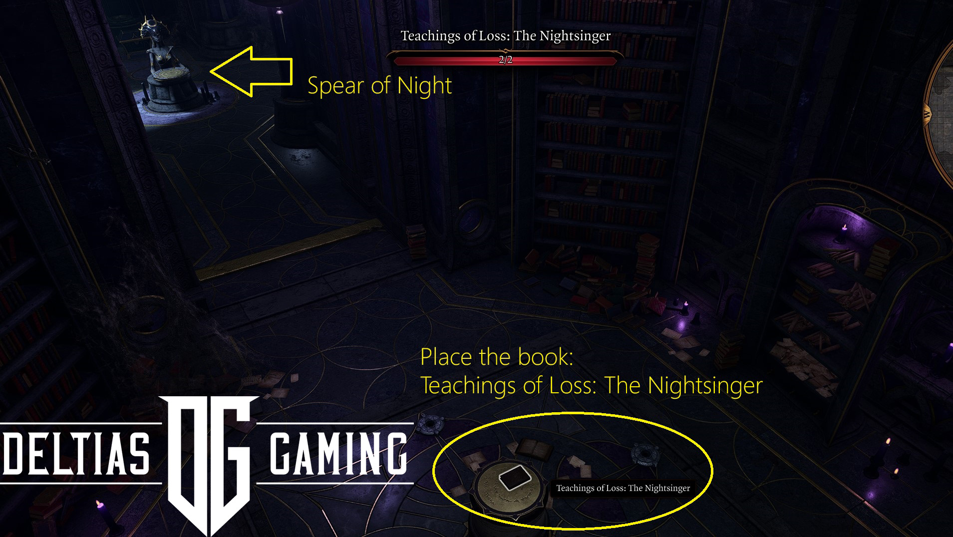 Insegnamenti della perdita The Nightsinger - Biblioteca silenziosa - Baldur's Gate 3