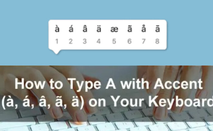 how to type a with accent