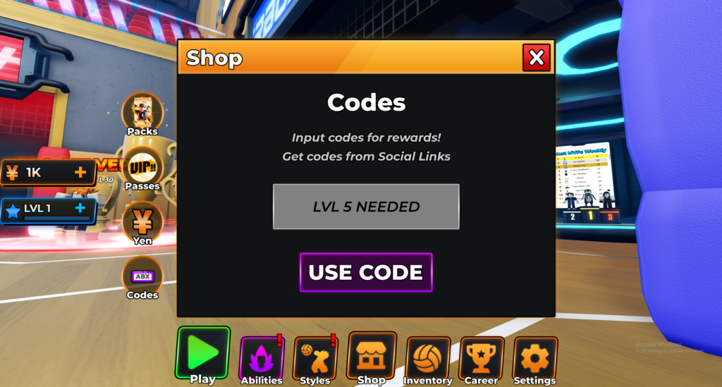 Volleyball Legends Codes