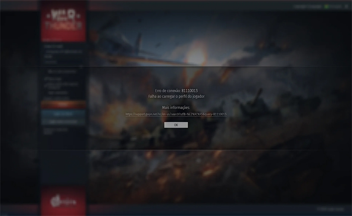 War Thunder Error 81110013