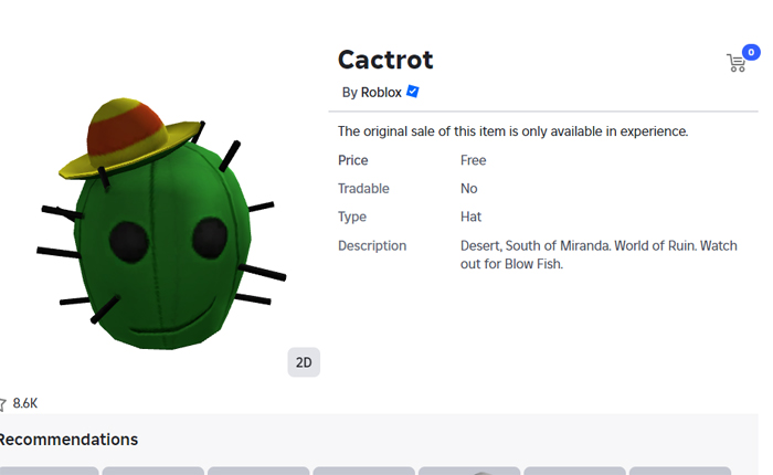 Get Cactrot In Roblox