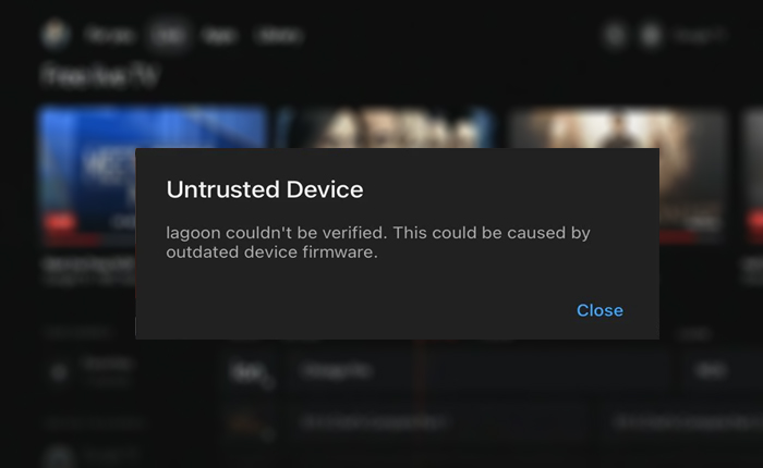 Chromecast Untrusted Device Error