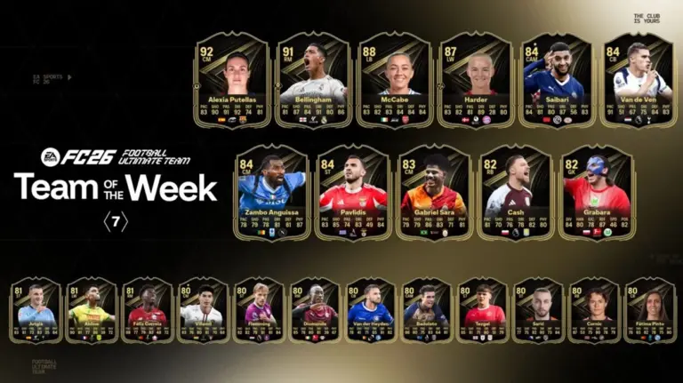Rilasciato l'EA FC 26 TOTW 7