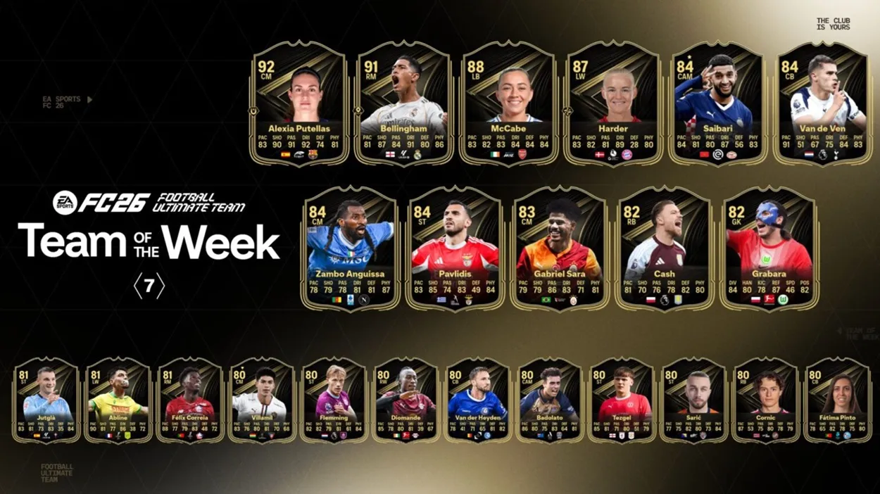 Rilasciato l'EA FC 26 TOTW 7