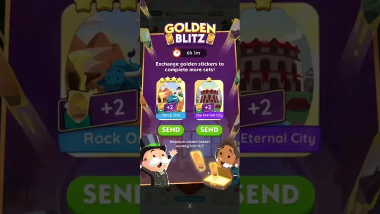 Programma degli eventi Monopoly Go Next Golden Blitz
