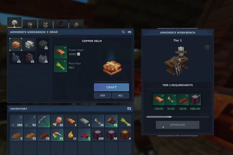 Tutte le ricette per creare armature a Hytale