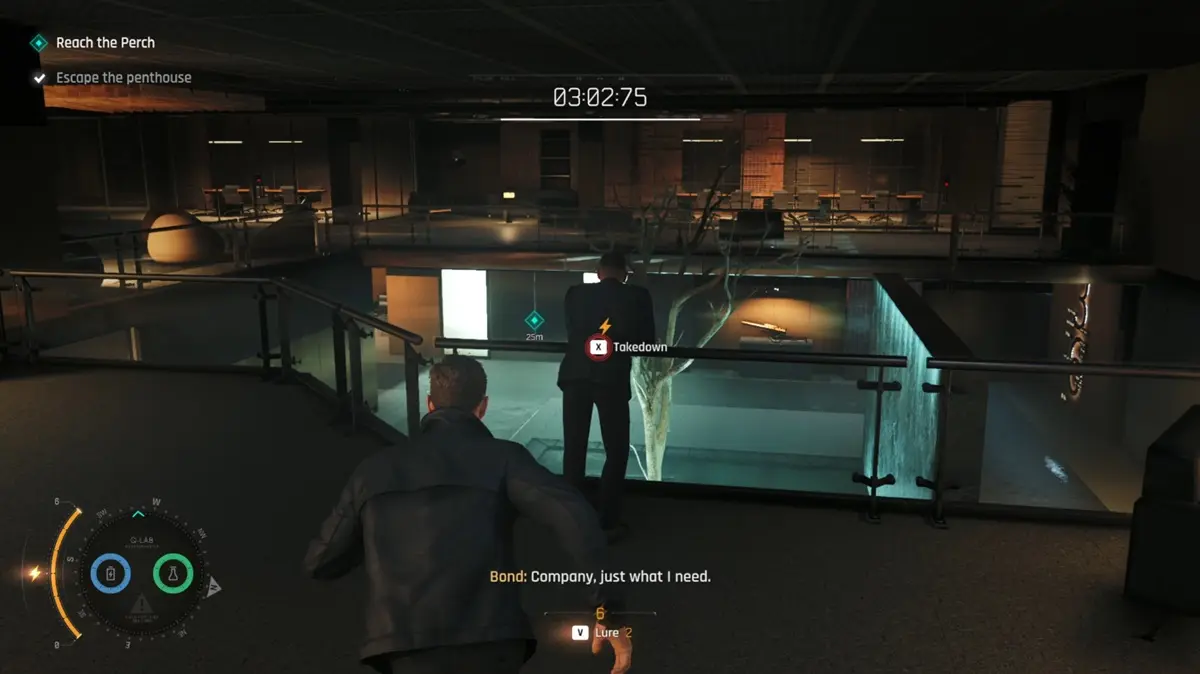 Fuga – Takedown della guardia davanti all’ascensore