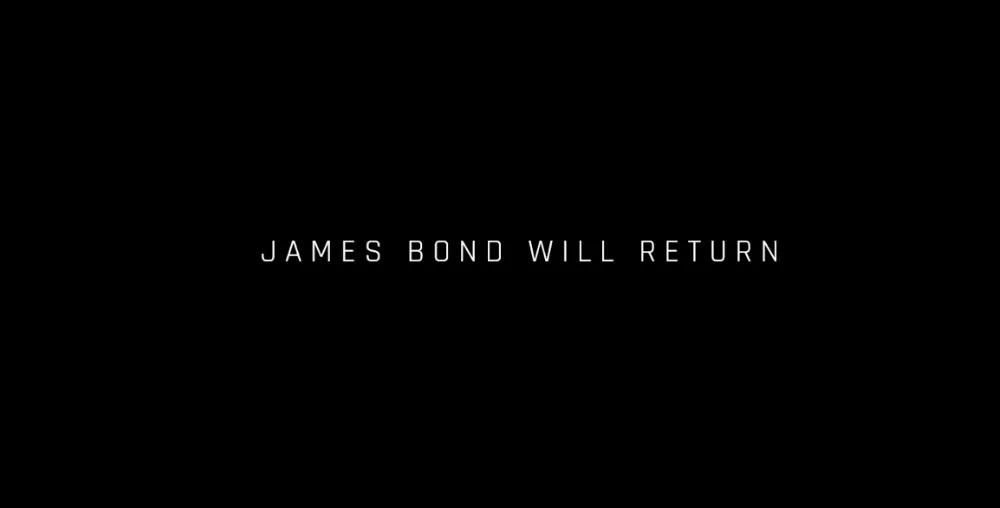 Annuncio testuale del ritorno di James Bond in un sequel