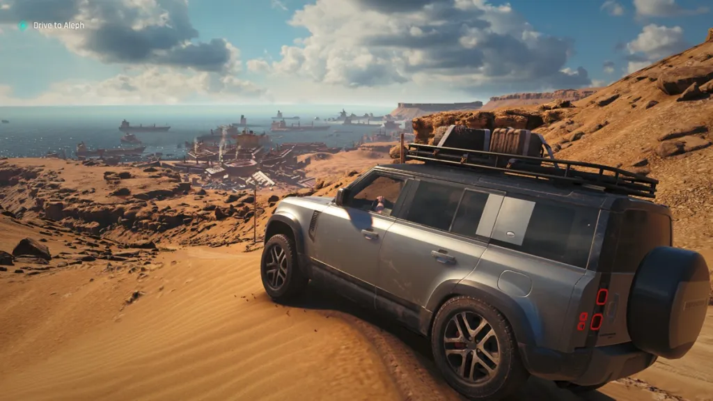 Bond e Greenway a bordo del Defender in rotta verso Aleph