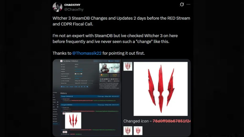 Aggiornamento della pagina Steam di The Witcher 3, con nuovo logo