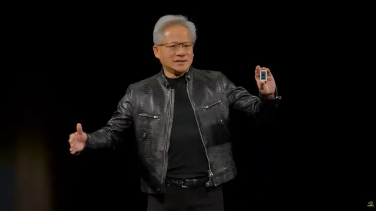 Jensen Huang revealing Nvidia RTX Spark