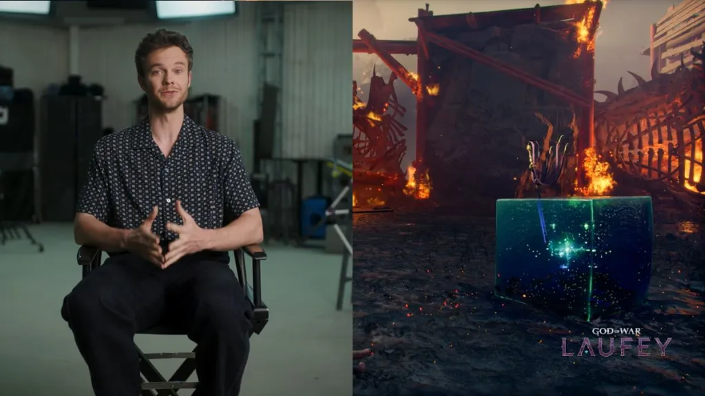 Jack Quaid come il cubo cosmico Phranque in God of War Laufey