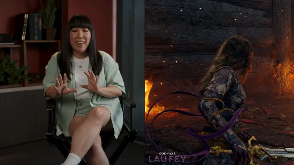 Perlina Lau interpreta Rue, la custode del nastro magico, in God of War Laufey