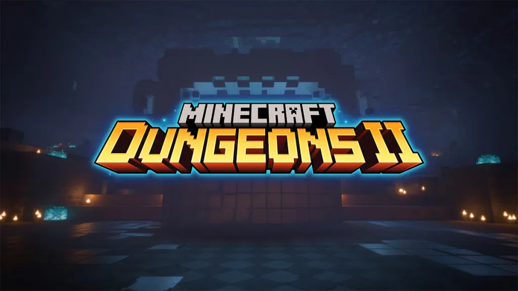 Logo di Minecraft Dungeons 2 con portale