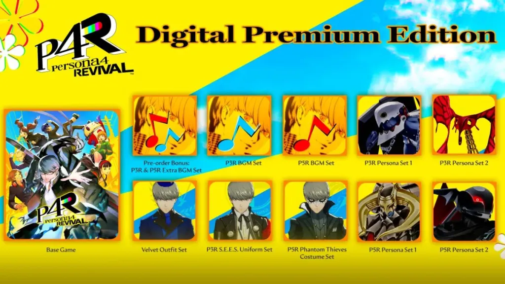 Digital Premium Edition di Persona 4 Revival, con set costumi e BGM