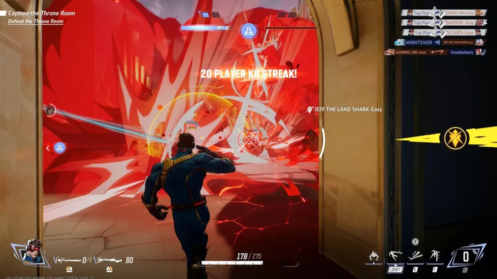 Esecuzione dell'Ultimate Ruby Rage di Cyclops