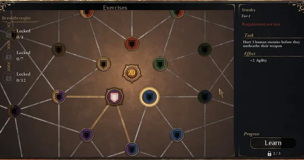 Albero delle abilità di Outward 2
