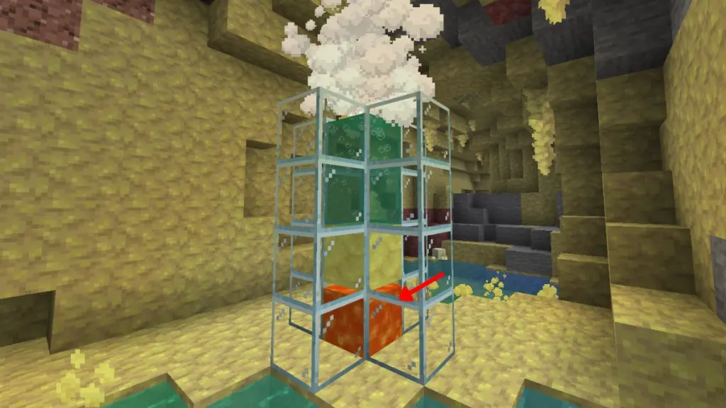 Geyser realizzato con lava e zolfo potente
