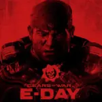 Gears of War E-Day poster featuring Marcus Fenix