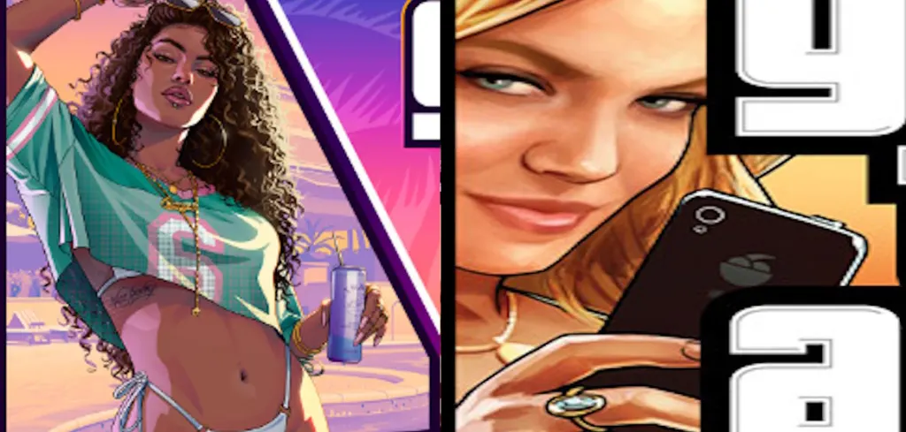 Copertine delle mascelle femminili di GTA, dal primo al più recente