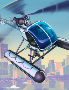 Elicottero Sea Sparrow su copertina GTA 6