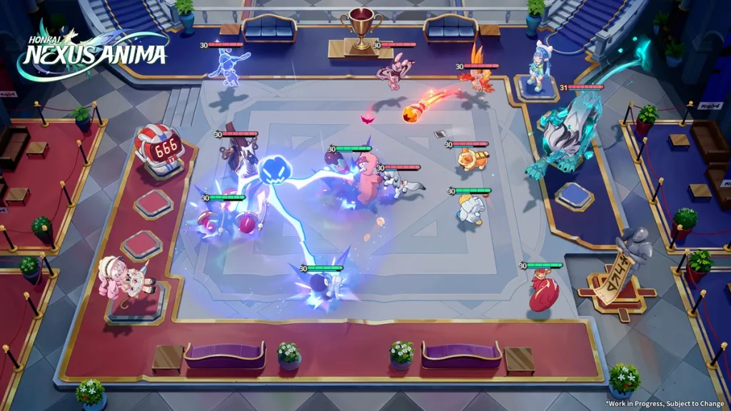 Scene di combattimento in Honkai Nexus Anima