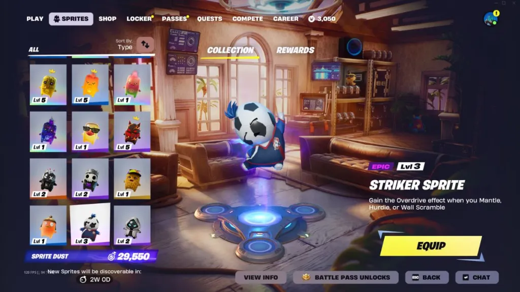 Illustrazione dell'effetto Overdrive fornito dallo Striker Sprite